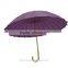 24 k manual open strong purple long umbrella