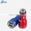 Wholesale universal mini 2.1A/3.1A aluminum safety hammer 12V-24V dual usb car battery charger