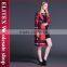 2015 Office Red Plaid Out Door Ladies Overcoat Designs Warm Winter Dress