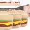 BPA free child safty chewalble funny baby silicone hamburger teether
