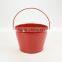 China Factory Wholesale Red Yellow Colored Decorative Antique Small Metal Buckets