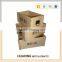 Fancy wooden storage basket with handles