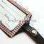 High Quality Promotion Gift PU Leather Badge Holder with Crystal Gem Decoration