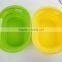 Silicone square shaped folding wash basin,fruit bowl