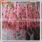 New design indoor life size artificial trees plastic cherry blossom branches for wedding decoration cherry tree