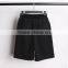 custom black color wholesale french terry shorts