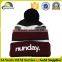 Winter hat with basketball teams logo