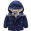 Pure colour kids winter jackets for boy baby outwear Children thick Winter Warm Coat