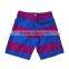 purple blue color stripe design board shorts for men