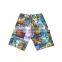 mens drawstring beach pants with crazy pattern