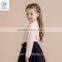 2017 Spring Girls High Neck t Shirt With Lace Long Sleeve Kids Clothing Designs For Girl