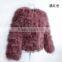 Fashion Adult Women Outwear Winter Ostrich Feather Fur Coat