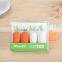 Novel creative 3d carrot jumbo magic gel pen top erasers packing logo customs
