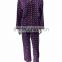 Purple Long Sleeves Flannel Pajamas Women Winter Sleepwear