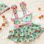 2017 Green cute girls one-piece summer swimsuits kids swimwear