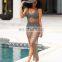Spaghetti Strap Sheath Ankle-Length Mesh Beach Dress