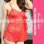 Three colors hot sales sexy transparent babydoll lingerie