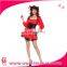 Hot Red Young Girls Pirate Fancy Costume Cosplay Gangster Adult Costume