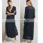 High quality Muslim woman wear, high low cotton long sleeve dress design