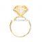 High Quality Bling Zircon Inset Adjustable Gold Diamond Ring Jewelry Wholesale