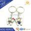 Zinc Alloy Kissing Heart Couple Keychains Metal Lovers Keyrings
