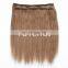 Cheap 100% human hair clip in hair extension color 8#