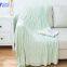 Super comfortable solid color 100 polyester cable knit fleece blanket made in china