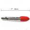 8 Inch Environmental Stainless Steel Silicone Kitchen Cooking BBQ Tongs Random Color