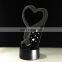 New Lovely Heart Shape Seven Color Changing 3D Illusion Led Night Light Lamp
