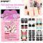 Skull Rose Nail Sticker Water Decal Halloween Pop Black Jewelry Full Cover Nail Sticker