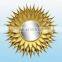 Gold Plated Sun Design Mirror