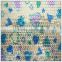 printed heart pattern sequin fabric