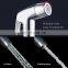 Bathroom Plastic Chromed 2 Functional Bubble Shattaf Water Flow Controlled Bidet Sprayer for Toilet Handheld