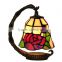 tiffany table lamp decorative stained glass red rose night light mini led lights