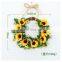 Wholesales Amazon Best Selling Artificial Flowers Bouquet Home Door Party Wedding Wall Decoration Sunflower Wreath Ring