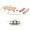 New design outdoor lightweight bbq picnic roll up bamboo tablet folding beech wood camping table with storage bag