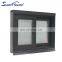 Hurricane Impact pvc windows price double laminated tempered glass with screen net to Bahamas house