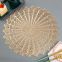Creative Round Shape PVC Place Mats Conch Pattern Vinyl Pressed Heat Resistant Table Mats