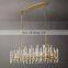 Bonnington modern luxury k9 crystal glass Linear chandelier hanging hotel restaurant  living room ceilings home decor lighting
