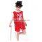 2016 New Arrival Children's Costumes Jazz Dance Performance School Girl Dance Dress Costumes Santa Dance Girls Costume