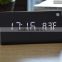 Brand New design style Digital LED Black Wooden Wood Desk Alarm Brown Clock Voice Control reloj despertador