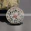 CZ6667 Clear CZ micro pave big flower pendant charm