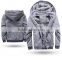 New Arrival Wholesale Fashion Winter Zipper-up Hoodies Sweatshirts with Fur Liner