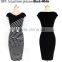 2015 new fashion cheap black white sexy lady Bandage dress