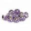 Hot Selling Rhinestone 10 pcs Purple Color Glass Beads Loose Beads