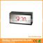 White led digital clock with mirror and time display