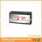 White led digital clock with mirror and time display