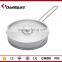Silver Capsuled Bottom No Oil Fry Pan, Tri-Ply Stainless Steel Non Stick Fry Pan
