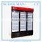 Three Glass Door Display Black Upright Freezer