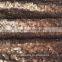 Wholesell 6mm Polyester Gold Sequin Embroidery Fabric for Evening Dress